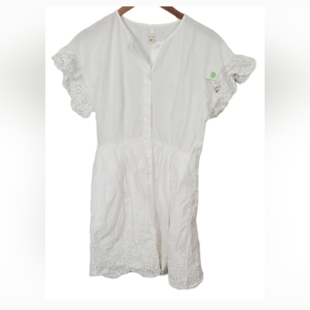 La Vie Rebecca Taylor Laced Eyelet White Dress *flaw*